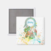 Dreamcatcher Spritzer personalisiert Magnet (Vorderseite/Rückseite)