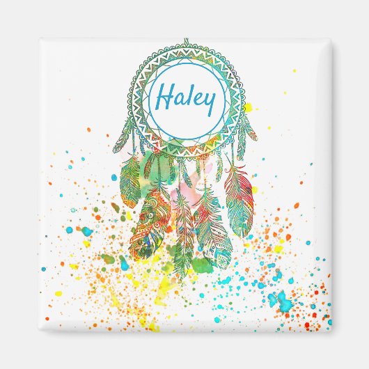 Dreamcatcher Spritzer personalisiert Magnet (Vorne)