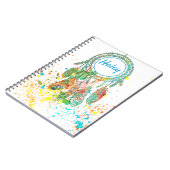 Dreamcatcher Spritzer personalisiert Notizblock (Linke Seite)