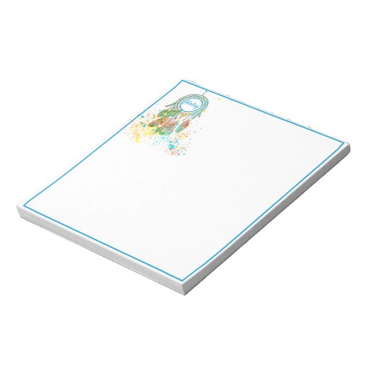 Dreamcatcher Spritzer personalisiert Notizblock (Rotiert)