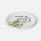 Dreamcatcher Spritzer personalisiert Pappteller (Schrägansicht)