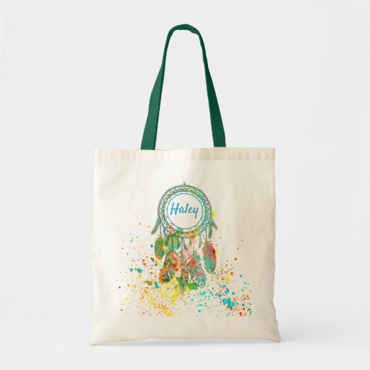 Dreamcatcher-Spritzer personalisierte Tasche (Vorne)