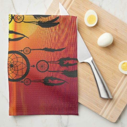 Dreamcatcher Sunset Geschirrtuch (Viertel Falte)