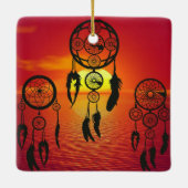 Dreamcatcher Sunset Keramikornament (Rückseite)