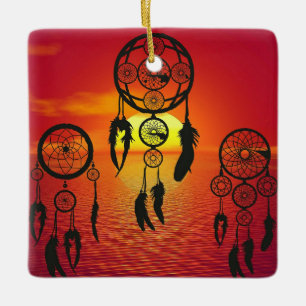 Dreamcatcher Sunset Keramikornament