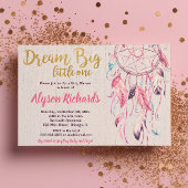 Dreamcatcher Traum große kleine Babydusche Mädchen Einladung