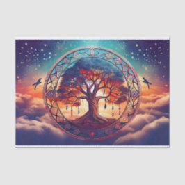 Dreamcatcher Tree des Lebens, spirituelle Explosio Seidenpapier