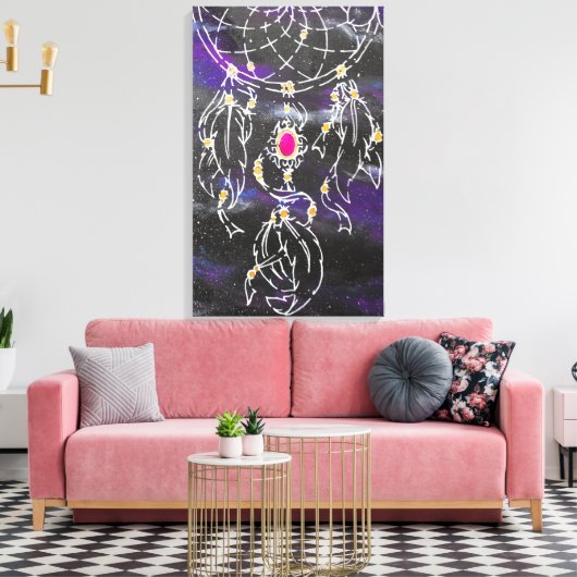 Dreamcatcher und Feathers Galaxy Leinwanddruck (Insitu (Wohnzimmer))