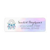 Dreamcatcher Watercolor Boho Chic Rücksendeadresse (Vorne)