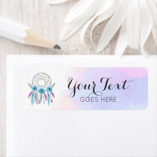 Dreamcatcher Watercolor Feathers Rustic Boho Chic (Insitu)