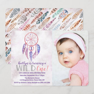 Dreamcatcher Wild Ein Foto Einladung zum Geburtsta
