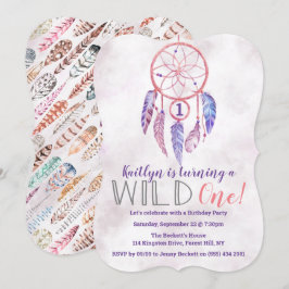 Dreamcatcher Wild Einladung zum 1. Geburtstag