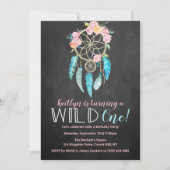 Dreamcatcher Wild Einladung zum 1. Geburtstag (Vorderseite)