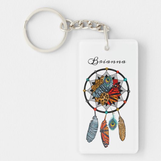 Dreamcatcher wildes personalisiertes schlüsselanhänger (Vorderseite)