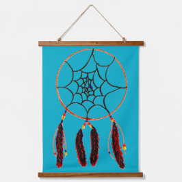Dreamcatcher Wood Topped Wall Tapestory Wandteppich Mit Holzrahmen