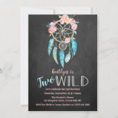 Dreamcatcher Zwei Wild 2. Geburtstagseinladungen Einladung (Vorderseite)