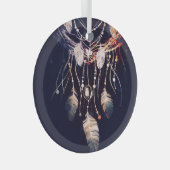 Dreamcatcher, Zweige, boho Stil, digitale Kunst. Ornament Aus Glas (Vorderseite Rechts)