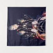 Dreamcatcher, Zweige, boho Stil, digitale Kunst. Wandteppich (Vorderseite (Horizontal))