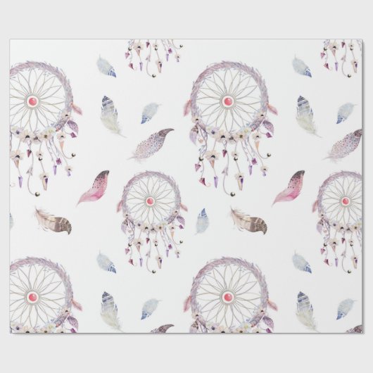 Dreamcatchers u. Feder-Geschenk-Packpapier Geschenkpapier (Flach)