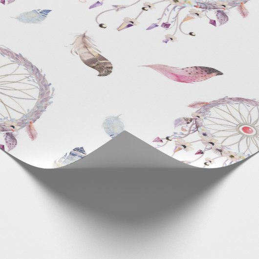 Dreamcatchers u. Feder-Geschenk-Packpapier Geschenkpapier (Ecke)