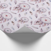 Dreamcatchers u. Feder-Geschenk-Packpapier Geschenkpapier (Ecke)