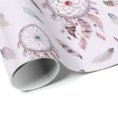 Dreamcatchers u. Feder-Geschenk-Packpapier Geschenkpapier (Rolleneckpunkt)