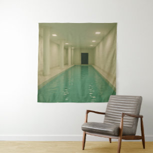 Dreamcore Limousine Pool - Surreal Eunes Backroom Wandteppich