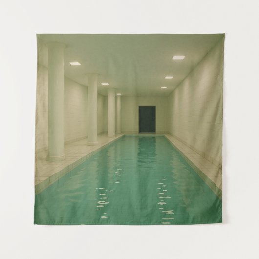 Dreamcore Limousine Pool - Surreal Eunes Backroom Wandteppich (Vorderseite)