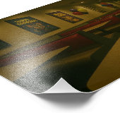 Dreamcore Restaurant mit Entität - grenzflächendec Fotodruck (Ecke)