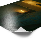 Dreamcore Schlafzimmer mit Entität - Limonade Fotodruck (Ecke)