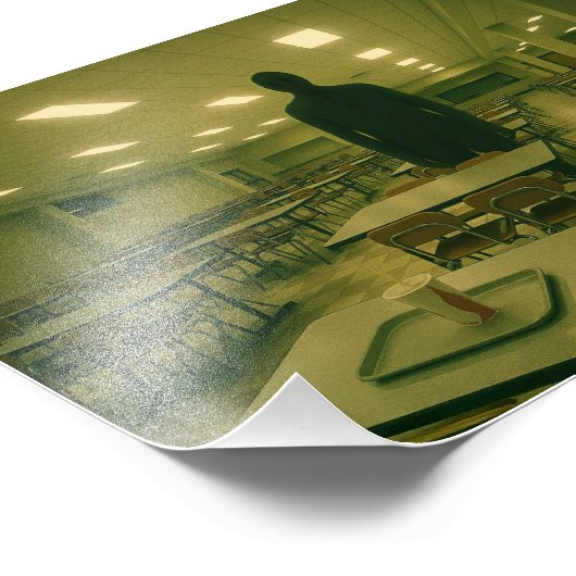 Dreamcore School Cafeteria mit Entity - Lima Fotodruck (Ecke)