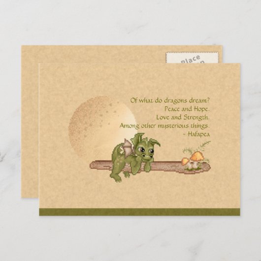 Dreamdrache Postkarte (Vorne/Hinten)