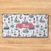 Dreame Skizzen von Sailboats Anchors & Lighthouses Schreibtischunterlage