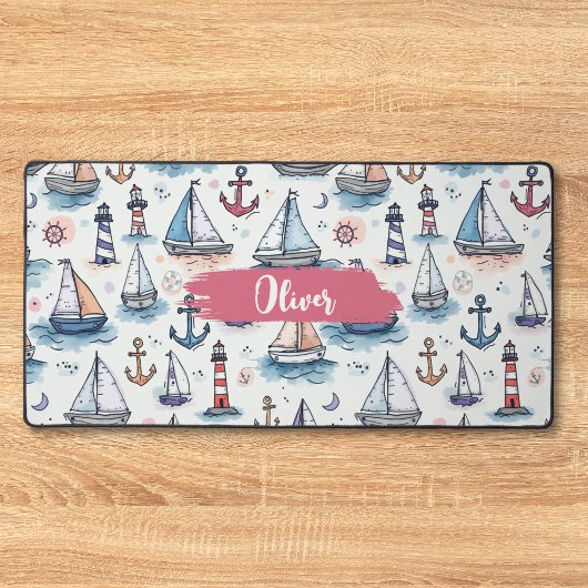 Dreame Skizzen von Sailboats Anchors & Lighthouses Schreibtischunterlage