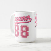 Dreamer 88 Stylish Script Design Kaffeetasse (Vorderseite Links)