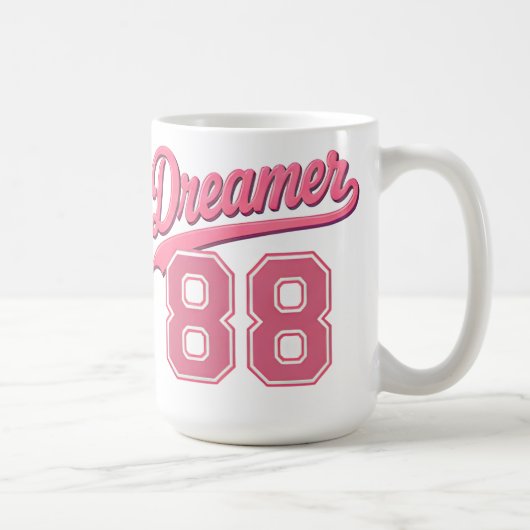 Dreamer 88 Stylish Script Design Kaffeetasse (Rechts)