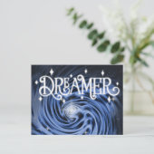 "Dreamer" Blue Vortex im Weltraum Postkarte (Stehend Vorderseite)