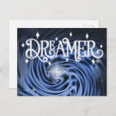 "Dreamer" Blue Vortex im Weltraum Postkarte (Vorne/Hinten)
