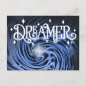 "Dreamer" Blue Vortex im Weltraum Postkarte (Vorderseite)