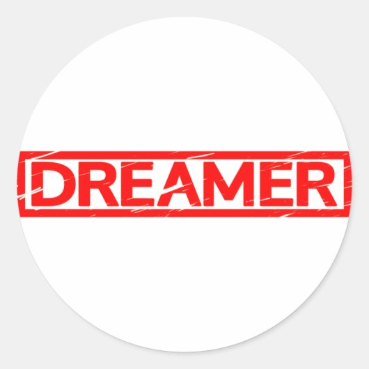 Dreamer Briefmarke Runder Aufkleber (Vorderseite)