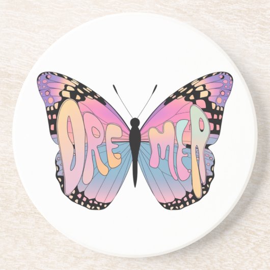 Dreamer Butterfly Vibes Getränkeuntersetzer (Vorne)