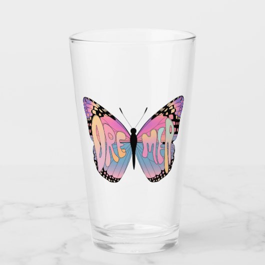 Dreamer Butterfly Vibes Glas (Vorderseite)