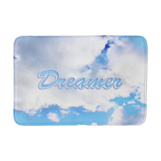 Dreamer Puffy weiße Wolken und Blue Sky Badematte (Vorderseite)