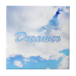 Dreamer Puffy weiße Wolken und Blue Sky Fliese