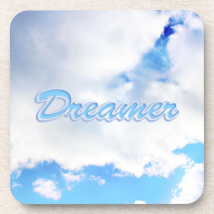 Dreamer Puffy weiße Wolken und Blue Sky Getränkeuntersetzer