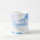 Dreamer Puffy weiße Wolken und Blue Sky Kaffeetasse (Mittel)