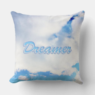 Dreamer Puffy weiße Wolken und Blue Sky Kissen