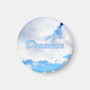 Dreamer Puffy weiße Wolken und Blue Sky Magnet