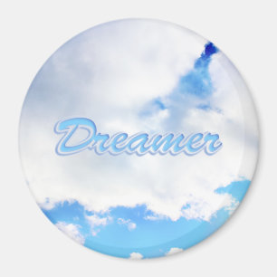 Dreamer Puffy weiße Wolken und Blue Sky Magnet