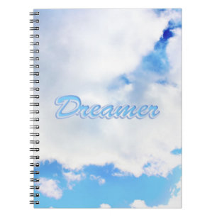 Dreamer Puffy weiße Wolken und Blue Sky Notizblock